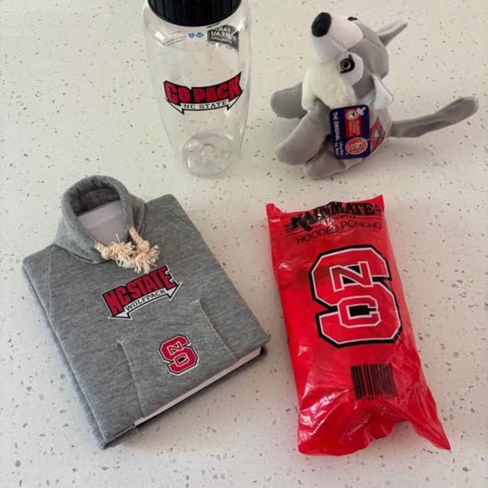 NC State Wolfpack Fan Bundle -Water Bottle, Plush, Photo Album, Poncho